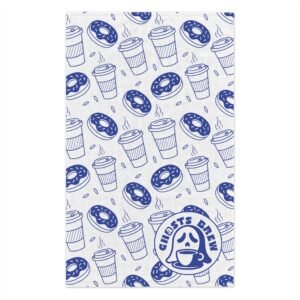 Coffee and Donut Rally Towel - Perfect for Baking, Beach Days & Sports Events - Ghosts Brew