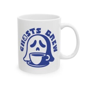 Ceramic Mug – Perfect for Coffee Lovers - Halloween Enthusiasts - Ghosts Brew Coffee Cup