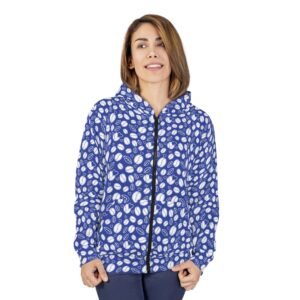 Cozy Unisex Zip Hoodie with Stylish Coffee Beans and Hearts Pattern - Perfect for Any Occasion