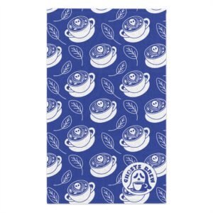 Rally Towel - Latte and Leaf Pattern - Perfect for Baking, Beach Days & Sports Events - Ghosts Brew