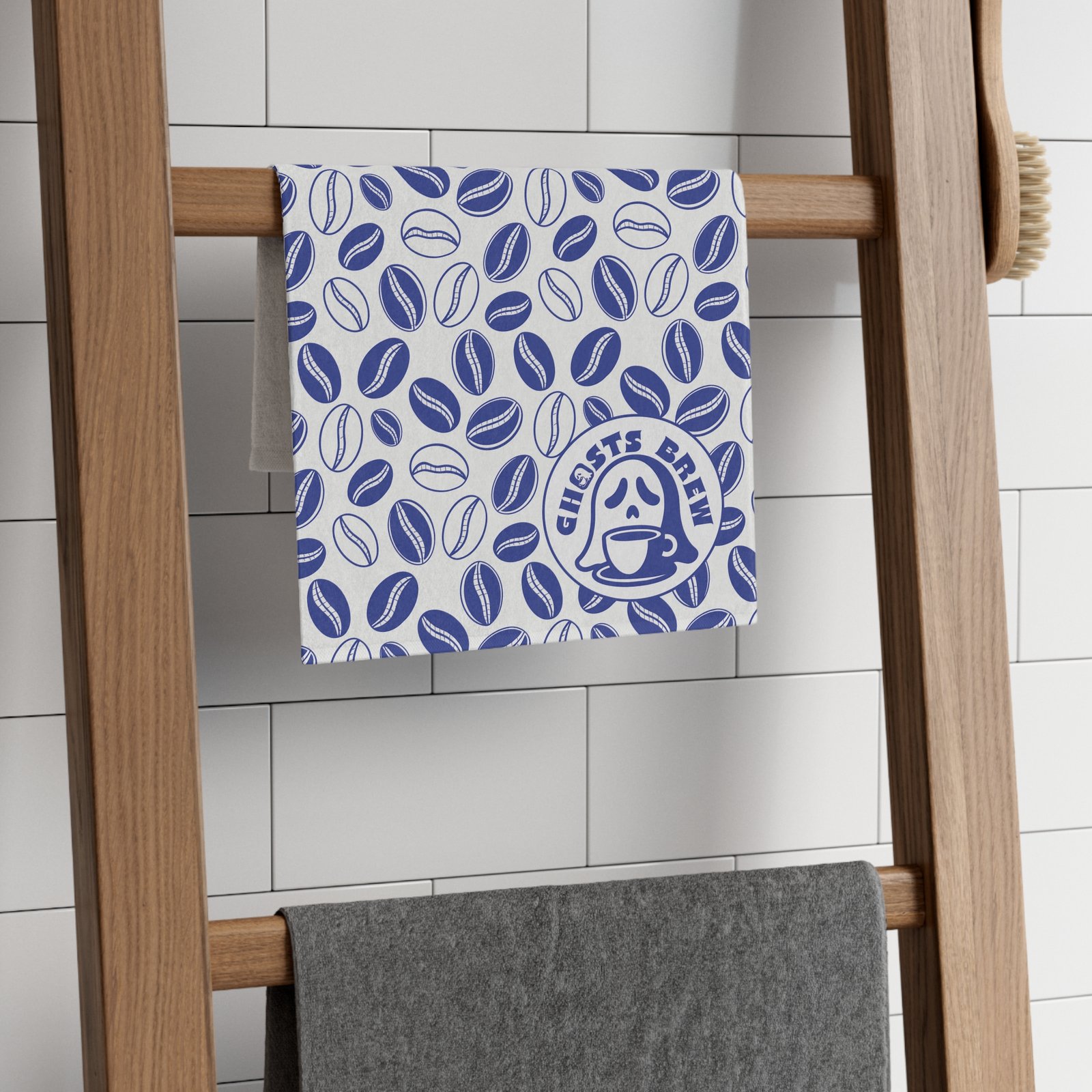 Coffee Bean Rally Towel - Perfect for Baking, Beach Days & Sports Events - Ghosts Brew - Image 3