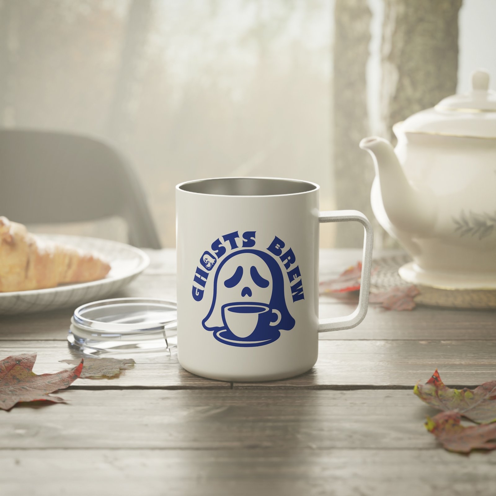 Insulated Coffee Mug - Ghosts Brew - 10oz Adventure Gear for Outdoorsy Coffee Lovers - Image 5
