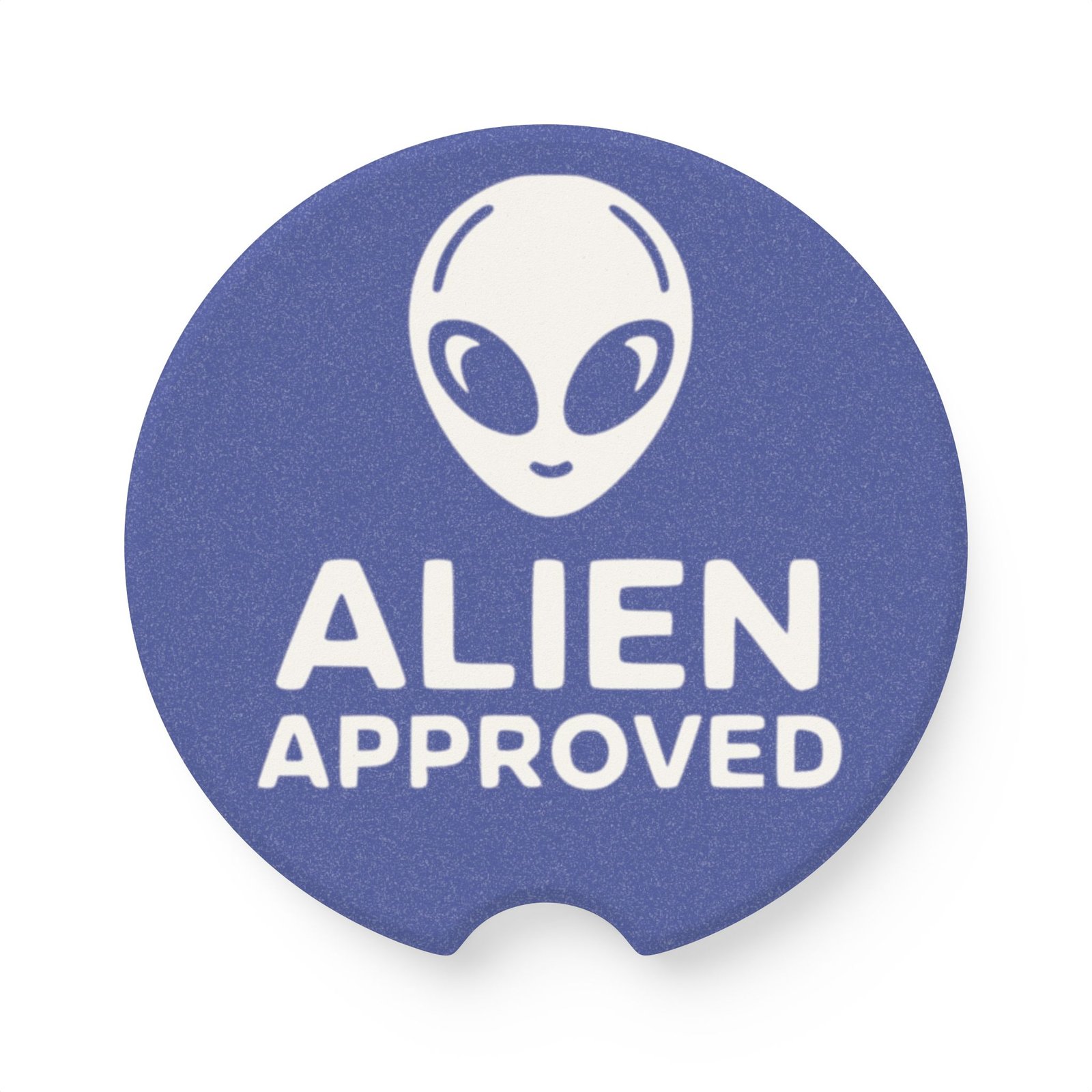 Charming Soapstone Car Coaster - Alien Approved - Perfect for Coffee Lovers, Gift for New Car Owners, Seasonal Decor