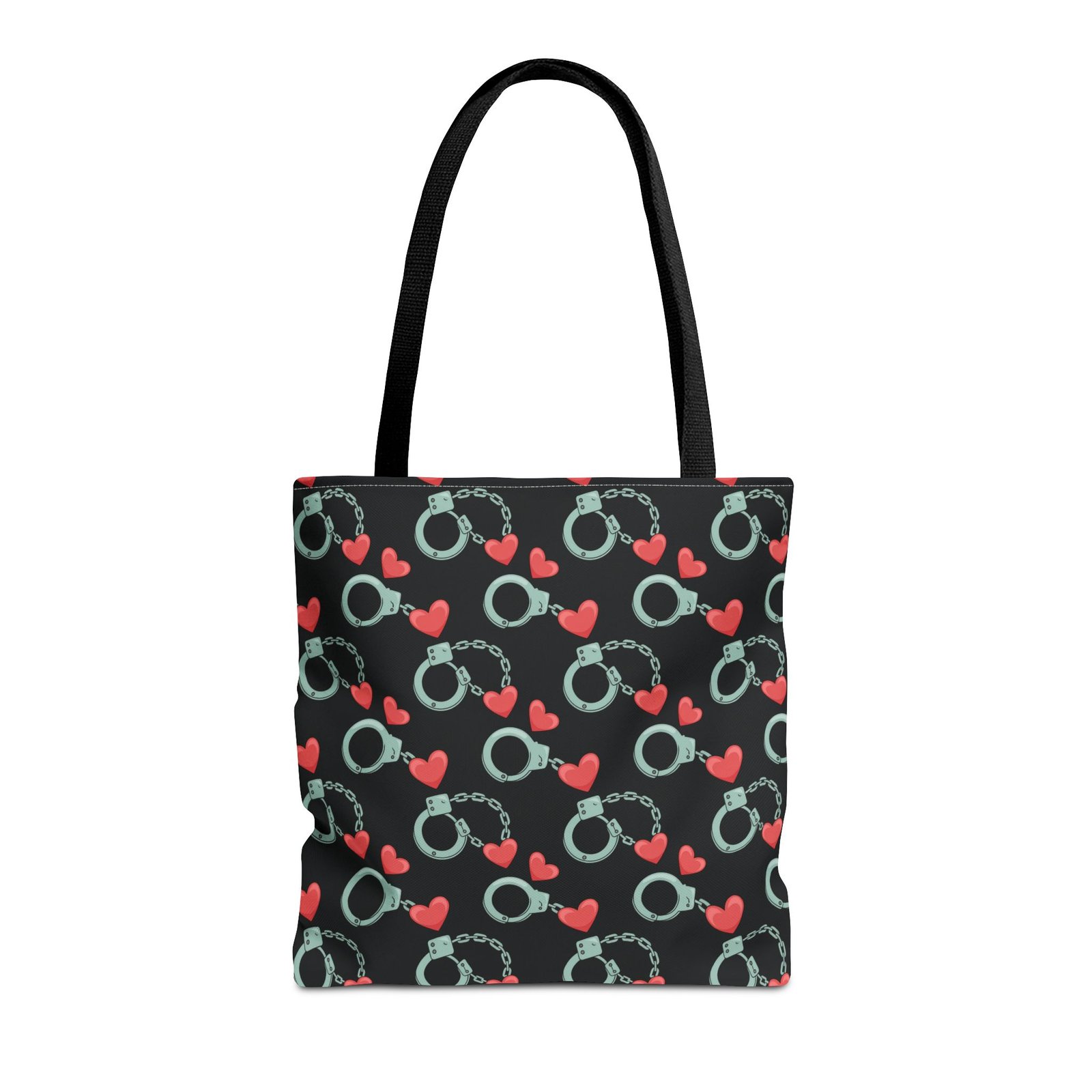 Tote Bag - 2 Wheels - Handcuffs and Hearts Pattern - Adult Innuendo - Image 5