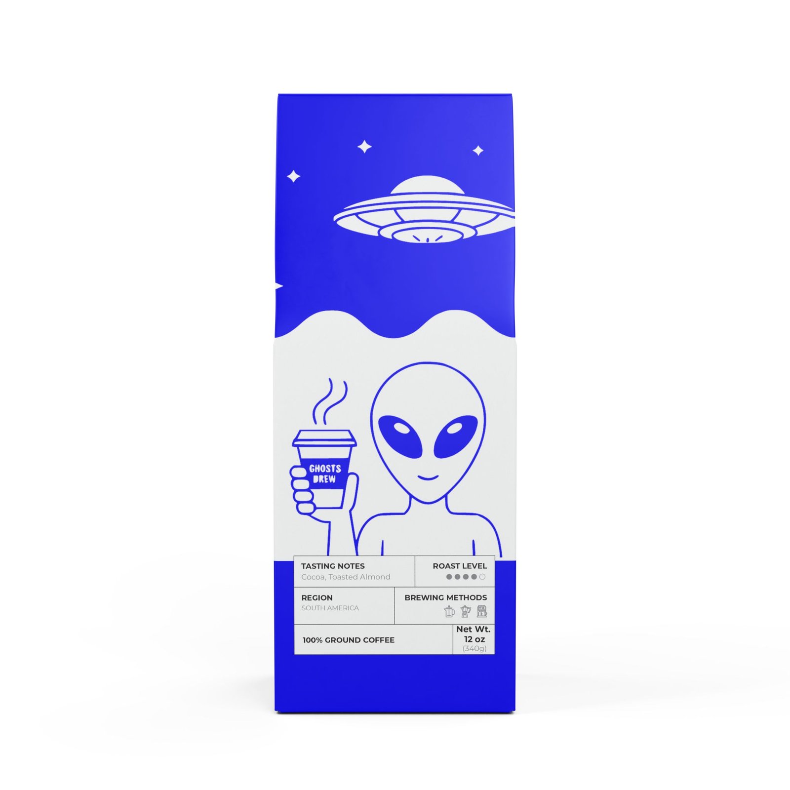 Cascades Coffee Blend (Medium-Dark Roast) - Ground or Whole Bean - Alien Edition - Ghosts Brew - Image 2