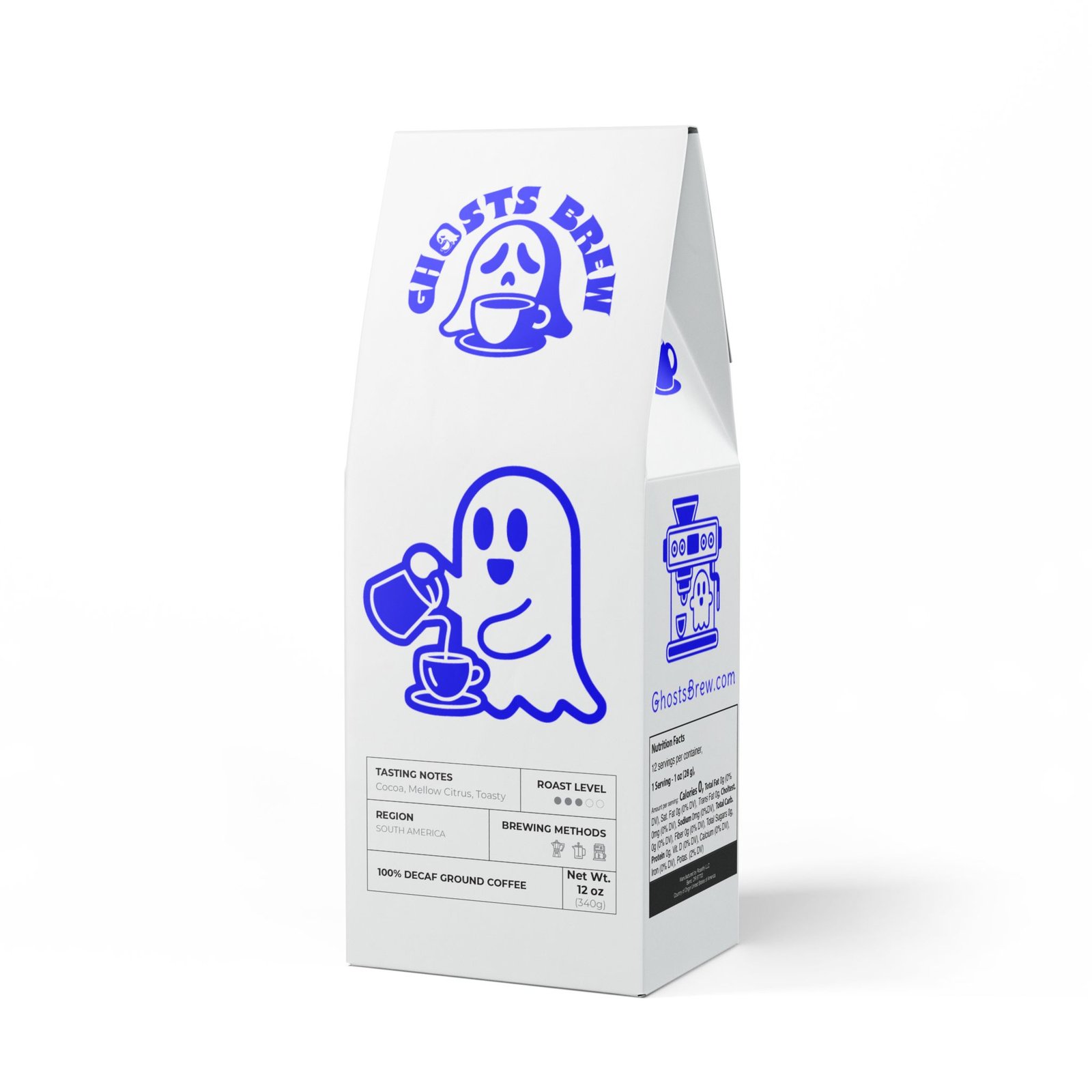 Trapper Peak Decaf Coffee Blend (Medium Roast) - Ground or Whole Bean - Ghosts Brew