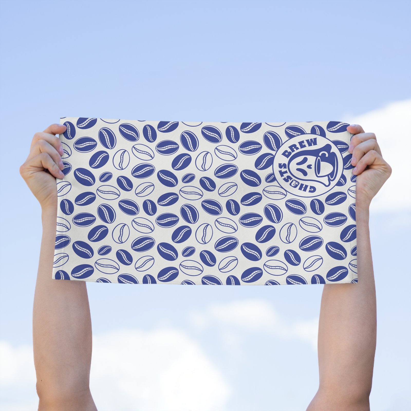 Coffee Bean Rally Towel - Perfect for Baking, Beach Days & Sports Events - Ghosts Brew - Image 4