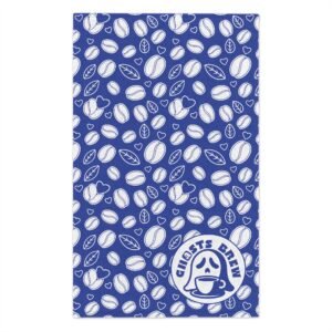 Coffee Beans and Hearts Rally Towel - Blue - Perfect for Baking, Beach Days & Sports Events - Ghosts Brew