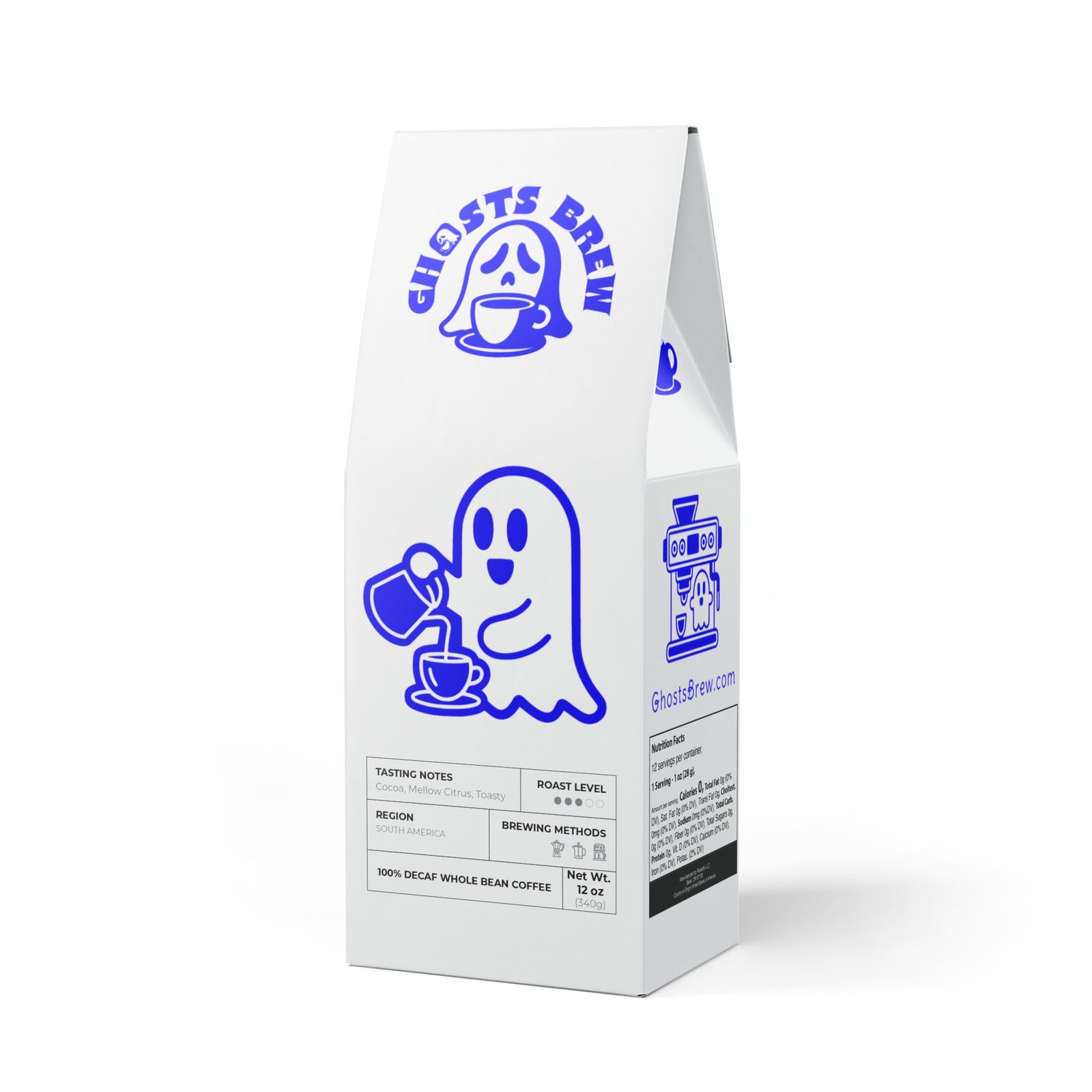 Trapper Peak Decaf Coffee Blend (Medium Roast) - Ground or Whole Bean - Ghosts Brew - Image 15