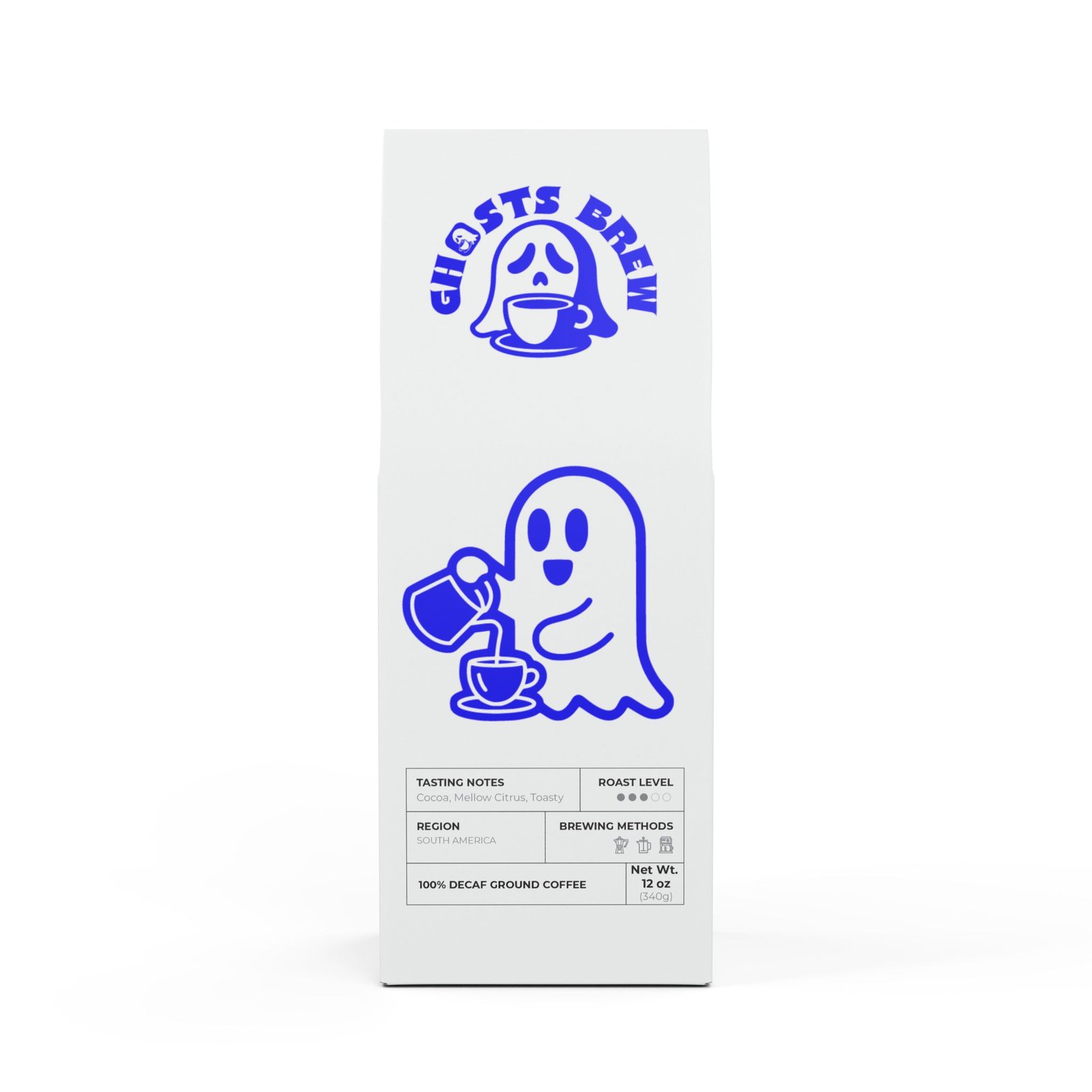 Trapper Peak Decaf Coffee Blend (Medium Roast) - Ground or Whole Bean - Ghosts Brew - Image 2